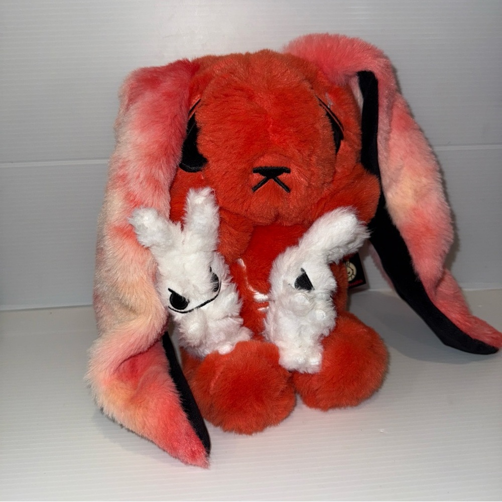 Limited Edition Mysterious Plushie Dreadfuls Anxiety Rabbit +2 Mini Bunnies